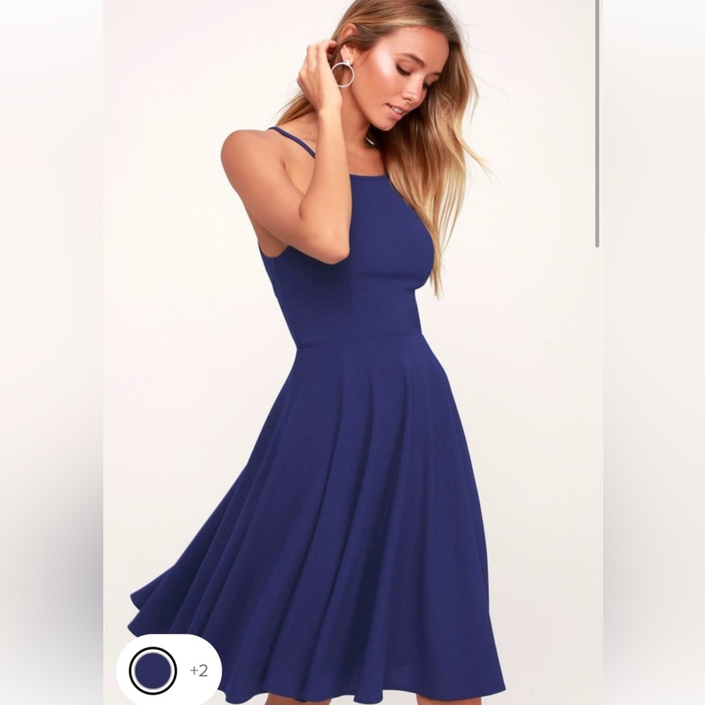 Lulus Irresistible Charm halter skater skirt dress